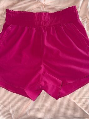 Under Armour Women's High-Rise Hot Pink Athletic Shorts